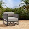 Armen Living Cuffay Outdoor Patio Swivel Glider Lounge Chair in Dark Brown Aluminum with Cushions 840254332461 - alternate 8